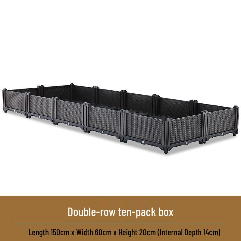 Extra Large Multi-layer Rectangular Planting Box for Home Balcony - Ideal for Fruits, Vegetables, and Flowers