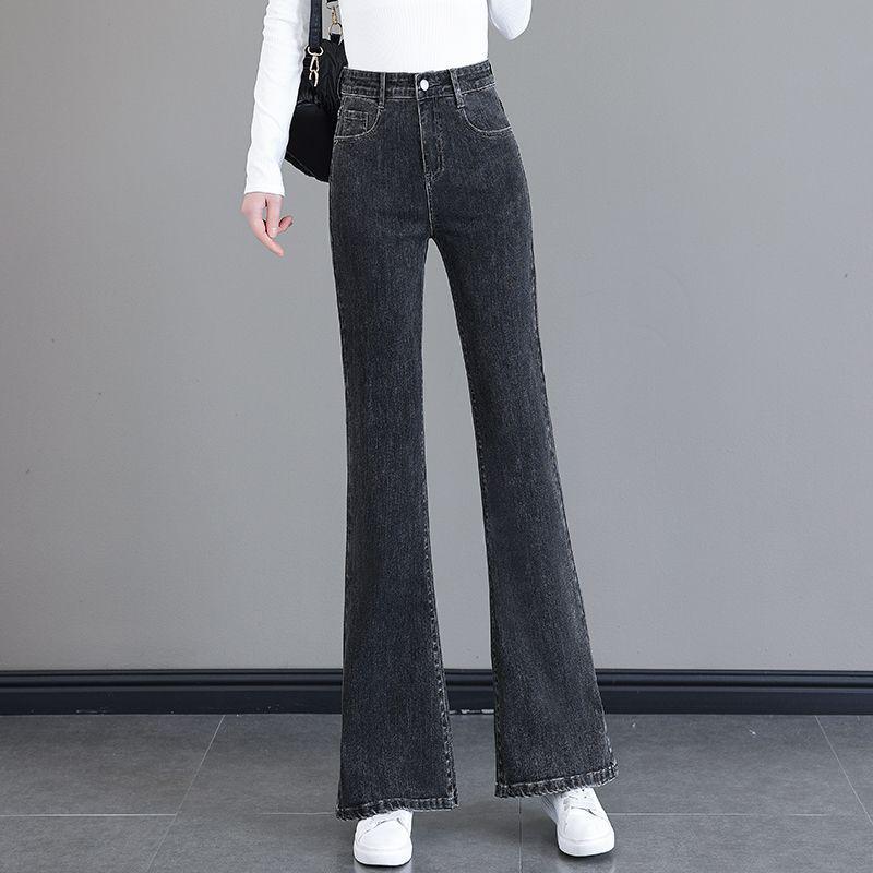 Women s High-Waist Micro Flare Bell Bottom Jeans - Slim Fit, Stretch, Spring/Autumn Fashion XS 25