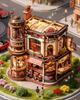 ROBOTIME Wooden 3D Puzzle Miniature House DIY Kit with Music Box Relaxing Interior Adult Handmade Stylish Desk Ambient Light with Movable Assembly