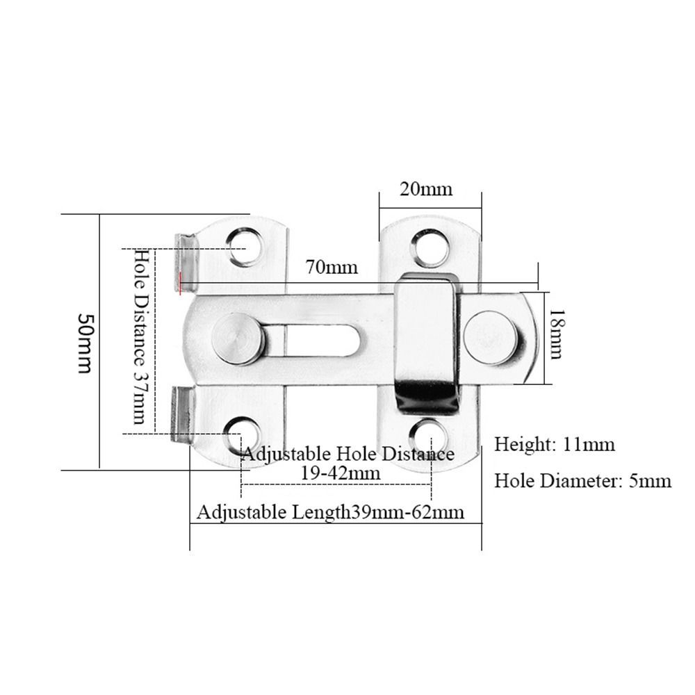 Anti-Theft Durable Safety Right Angle 90 Degree Flip Door Buckle Door Lock Home Hardware Gate Bolt