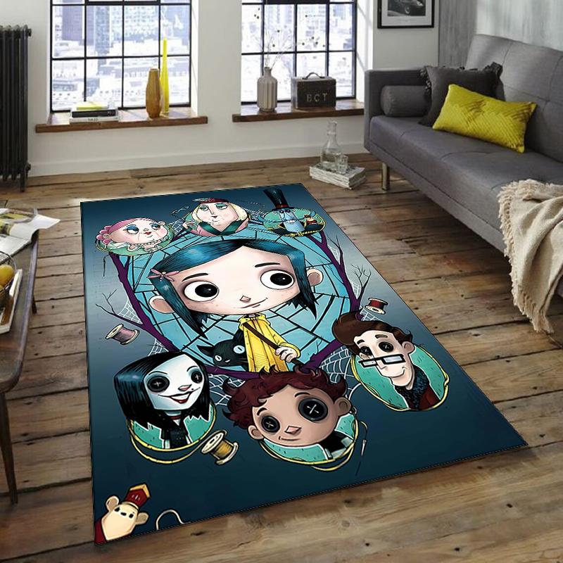 1pc C-Coraline (2) Design Area Rug - Non-Slip, Soft & Cozy Floor Mat for Living Room, Bedroom, Office - Indoor/Outdoor Decorative Carpet
