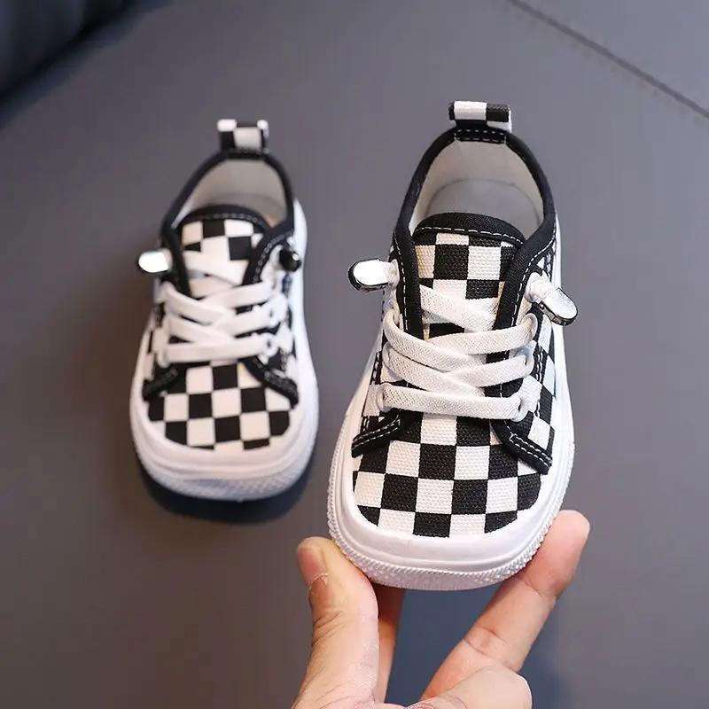 Fashion Trendy Sneaker Girl Mango Toe Versatile Classic Child Sneakers Simple Comfort Kid Canvas Shoe Leopard Print Casual Shoes