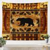 Wolf Print Tapestry Wall Hanging Wildlife Hunting Theme Tapestry for Kids Boys Girls Western Farmhouse Wall Tapestry Rustic