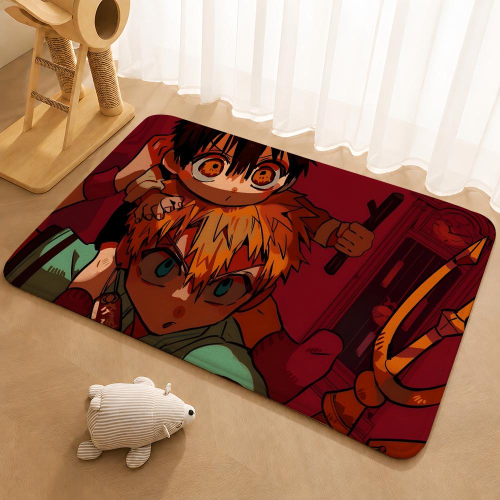 Animation Toilet-bound Hanako-kun Floor Mat Floor Mat Soft Flannel Non-Slip Door  Rug for Living Room