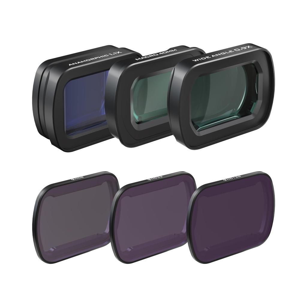 Freewell Lens ND Filter Kit for DJI OSMO Pocket Includes Micro Anamorphic Blackout Shutter Speed Adjustment & 3, ND8, ND32, ND128, Lens, Wide-Angle