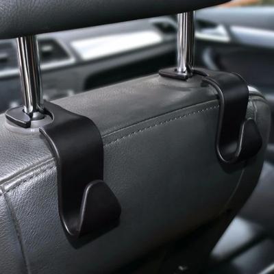 2pcs Car Top Plastic Hook Car Seat Back Headrest Mount Bag Bottle Sundries Hanger