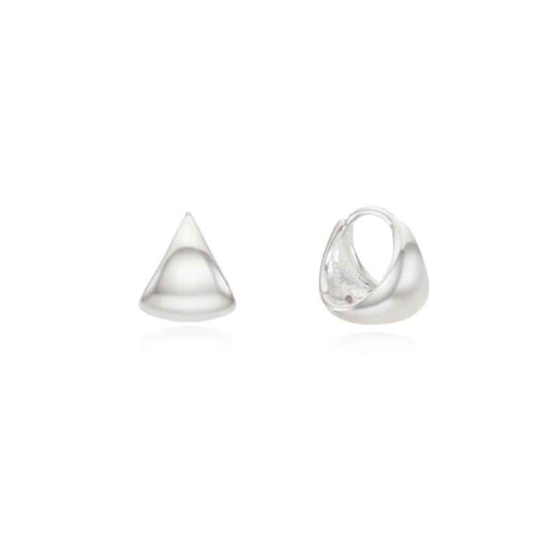 Eenie beenie silberne kühne Kegel-Ein-Klick-Ohrringe