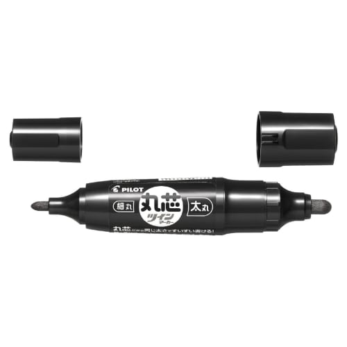 

Pilot oil-based pen twin marker fine/bold round lead black 10 pieces MFN150FBM10B
