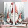2pcs,2D Plane Printing Curtain Popular Cute Gnomes Christmas Winter Forest (2) Versatile Durable Polyester (without Rod) Room