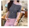 Real Shot Women's Asymmetrical One-Shoulder Top - Summer 2026 Irregular Off-Shoulder Design