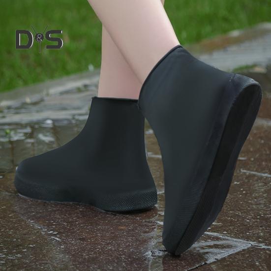 1 pár návleků na boty do deště Vodotěsné Zesílené Silikonové Lehké Skládací Provedení Snadno se Čistí Vysoká Elasticita Návlek na holínky