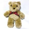[USED] Teddy Bear House Retro Teddy Bear with Check Ribbon, Vintage