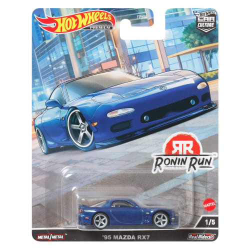 Hot Wheels Car Culture Ronin Run - '95 Mazda RX7 [3 Years Old and Up] HCK13 Blue 1/64