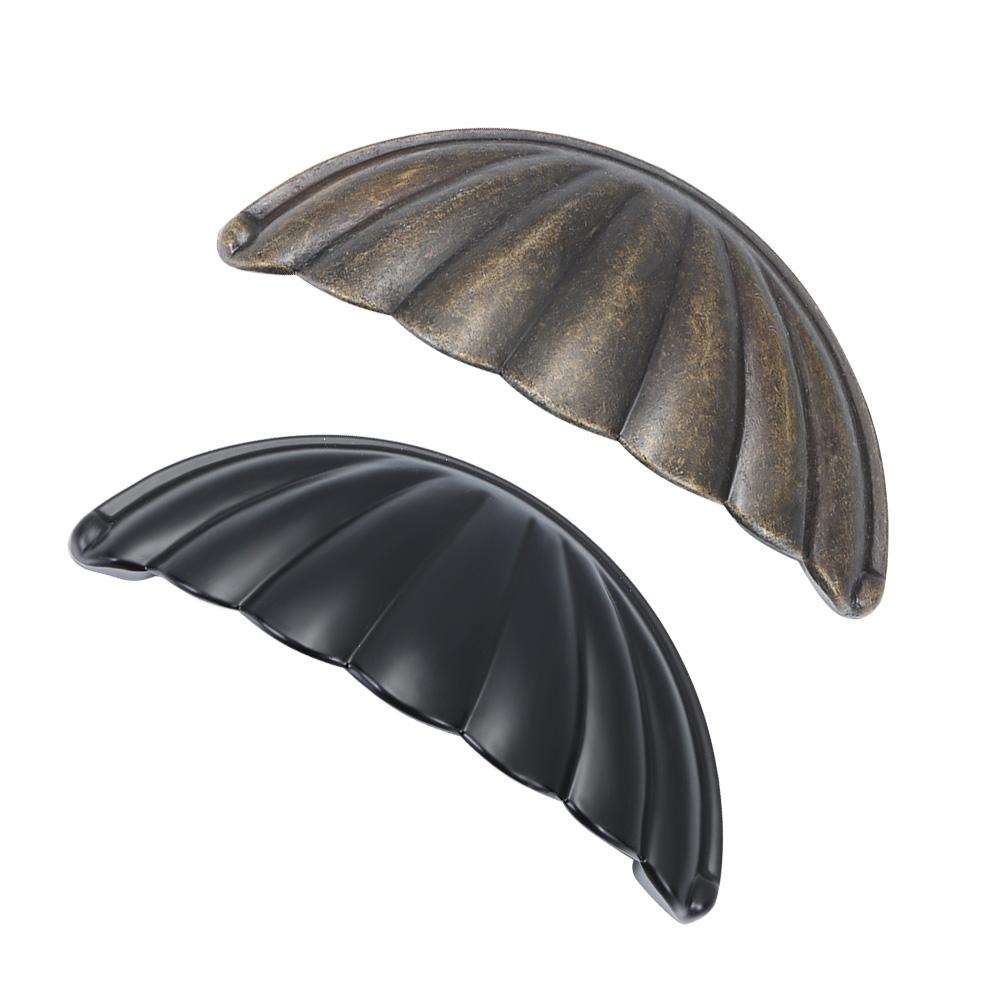 Hardware Vintage Furniture Fittings Dresser Cabinet Pulls Shell Shape Drawer Knobs Door Handles