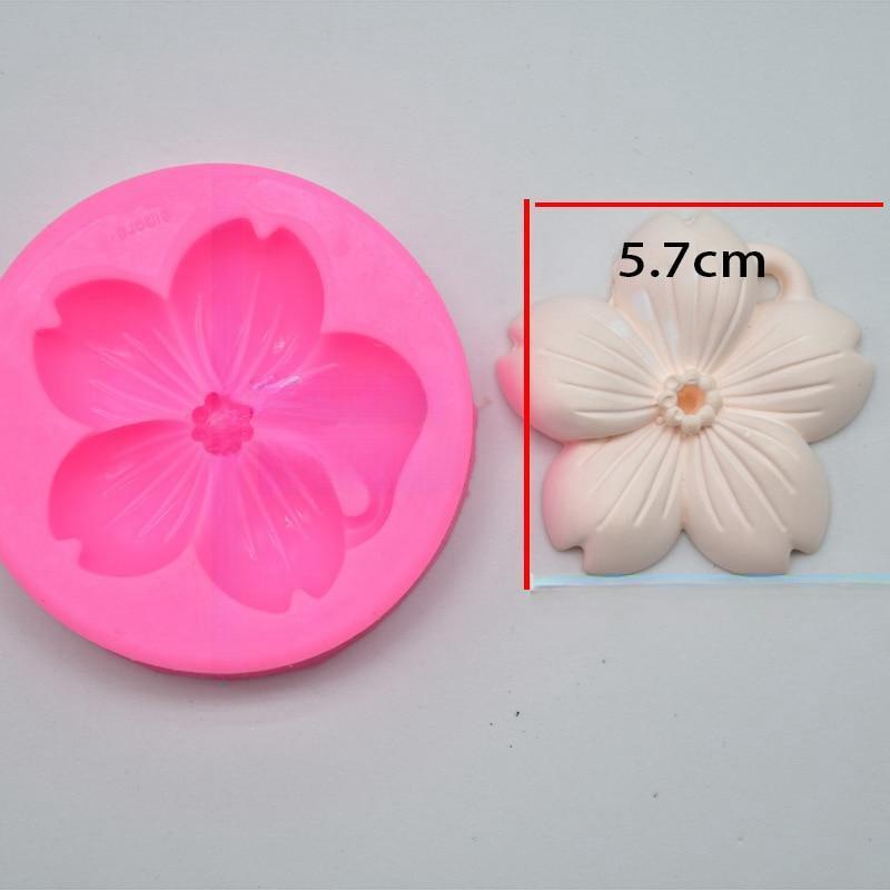 

Цветочная форма для ароматерапии, восковая силиконовая форма, вишневый цвет, автомобильная подвеска, форма для торта, сделай сам, гипсовая штукатурка, формы