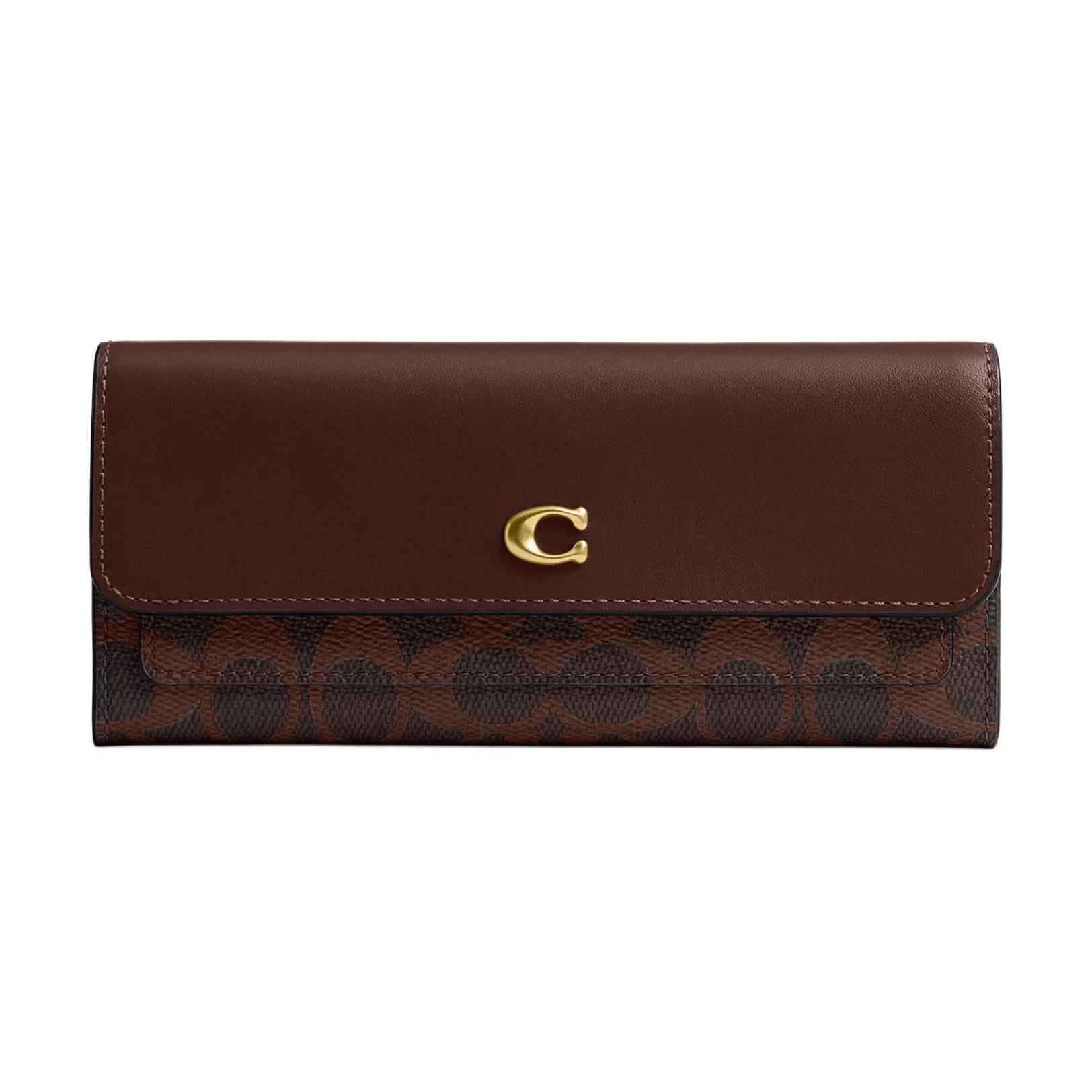 

Гаманець Coach Mila 20 Signature з покриттям з полотна та телячої шкіри Жіночий гаманець Латунний Клен CAT55-B4MPL Brass Maple