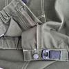 Used Workman khaki long skirt with webbing belt, outdoor, L
