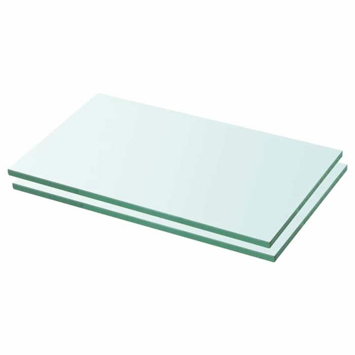 VidaXL Panneaux d'étagère 2 pcs Verre Transparent 30 x 12 cm