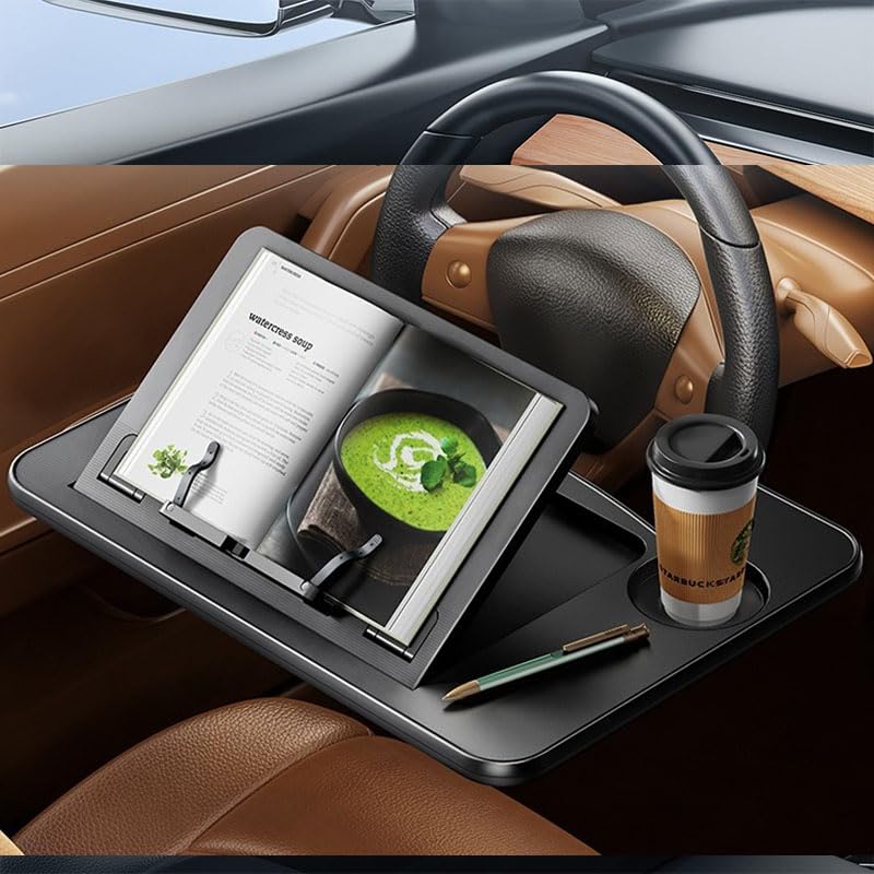 

Угол автомобиля x Широкий Идеально подходит для или Чтения в машине Совместим с Различными Автомобилями, включая Кей, Столик для Кухонных Принадлежностей, Сиденье Водителя,