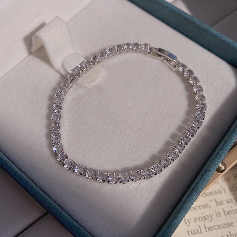 Хип-хоп в тренде легкая роскошь полный бриллиант браслет женственность браслет то же украшение