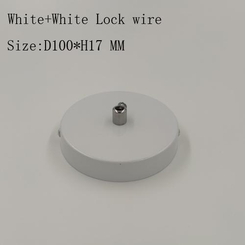 DIY Basis Vintage Rund 10cm Schwarz/Weiß/Silber Beleuchtungskörper Eisenarbeit