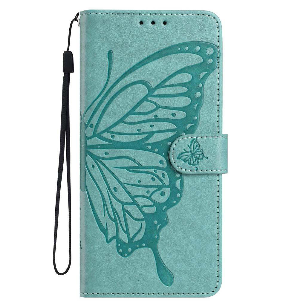 For Motorola Moto G75 5G Case Butterfly Imprinted Wallet Stand PU Leather Flip Phone Cover with Strap