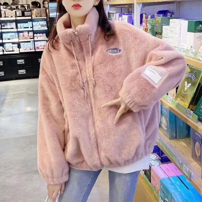 Winter new imitation Rex rabbit wool lamb plush coat women's velvet thickened student loose tide other