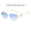 Vintage Rimless Sunglasses  Women Gradient Sunglasses Summer Shades Fashion UV400 Frameless SunGlasses Ladies Eyeglasses