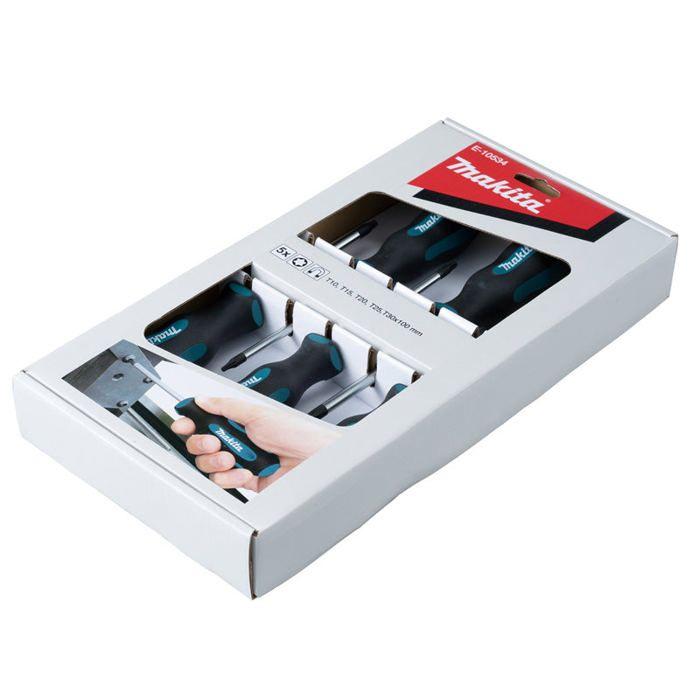 Jeu de 5 tournevis TORX - MAKITA - E-10534 - T10 à T30 - Robustesse - Précision