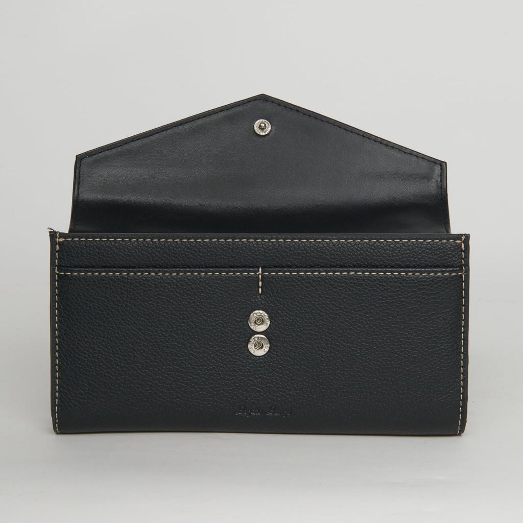 Walnut Peony Long Wallet