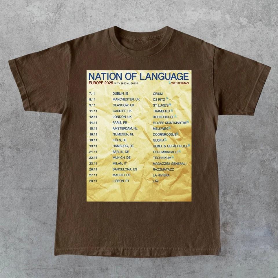 

Collection Nation Of Language Tour Full Size S to 5XL Tshirt K1134 Unisex T-Shirt XL