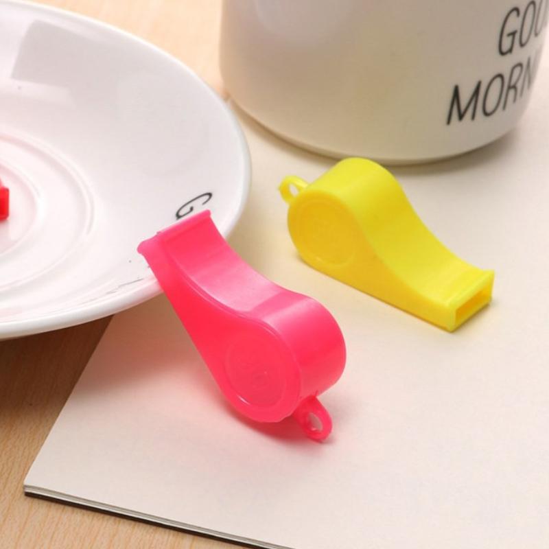 5/10/20PCS Pack Colorful Whistle with Rope Multifunction Plastic Cheerleading Whistles Sport Game Cheering Prop Party Supply ZYF
