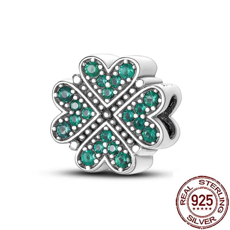 Charms Copper Lucky Horseshoe Clover Dreamcatcher Feather Dangle Beads Fit Bracelet Necklace Women Diy Jewelry