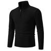 Men’s Plus Size Fleece Lined Half Zip Mock Neck Knit Sweater