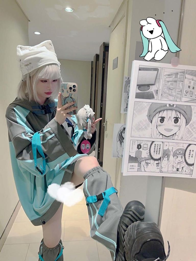 Sickly Long Size M [XHSUKADO] Zip-up Hoodie, Cute, Color-Changing, Coat, Sweatshirt, Top, Cute, Sleeve, Clothing, Subculture, Y2K, Shibuya, Harajuku,