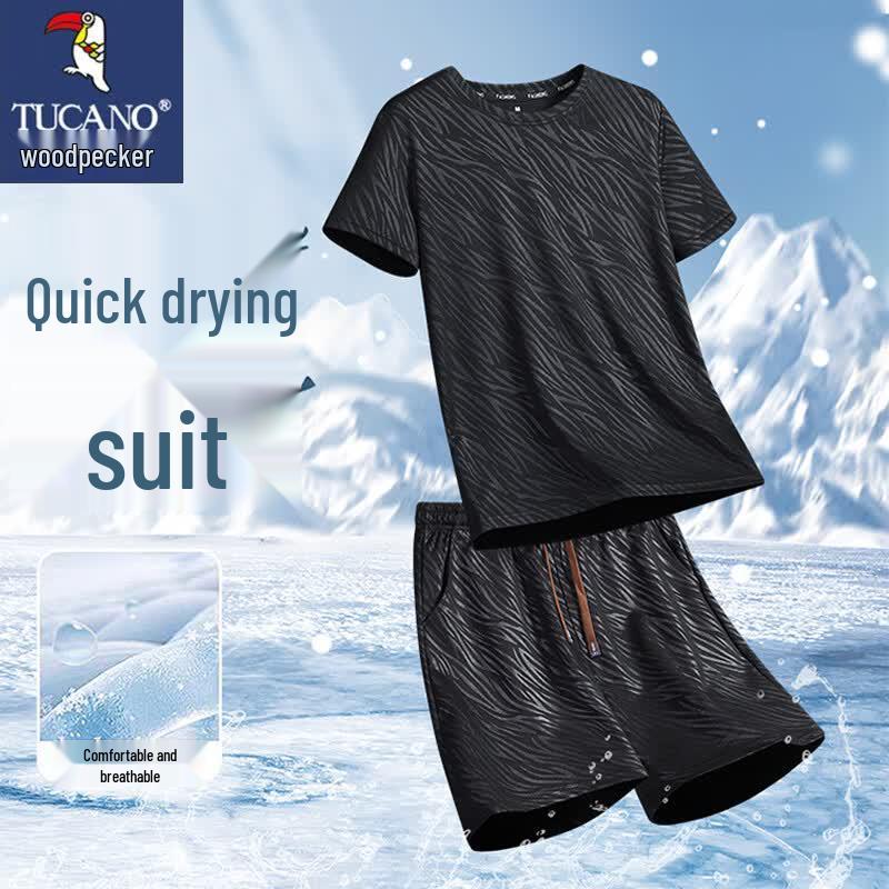 TUCANO Men s Quick-Dry Short Sleeve  Shorts Set 3XL
