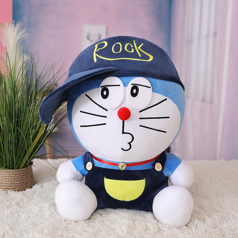 Adorable New Plush Toy Doraemon Doll With Hat Featuring Fun Cartoon Design For Kids