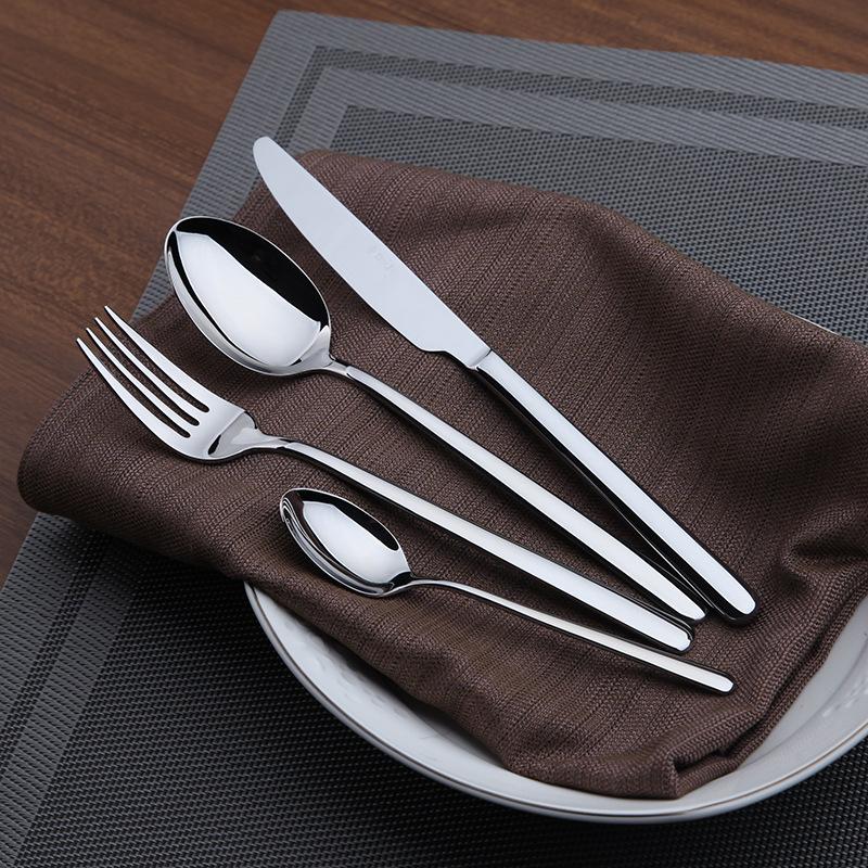 Cozy Zone 24 Pieces Cutlery Set Stainless Steel Tableware Western Dinnerware Set Classic Dinner Set Knife Fork Restaurant Dining
