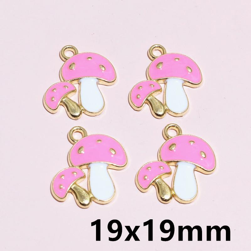 20pcs Enamel Charms Pendants Butterfly Flower Bow Mushroom Shape DIY Jewelry Making Accessories for Earrings Necklace Bracelets