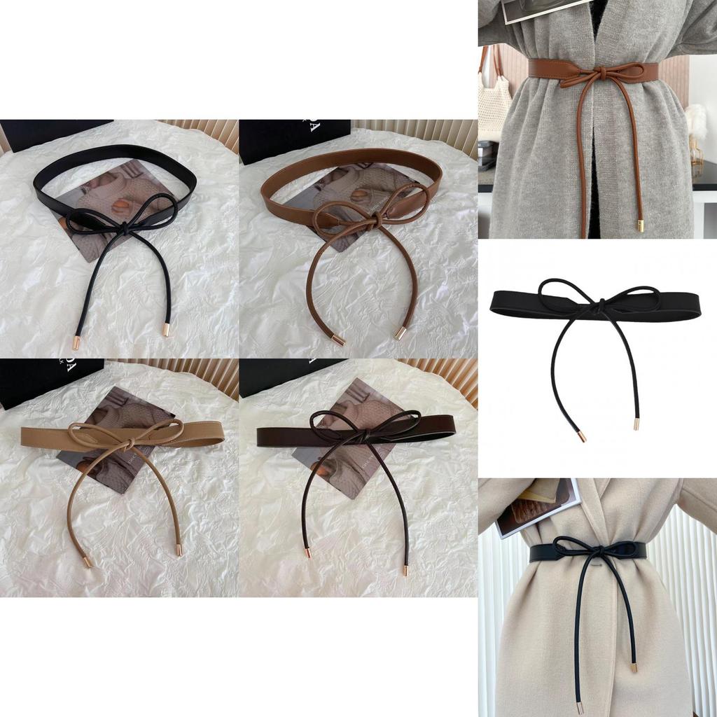 Stilvoller Damen-Knoten-Taillengürtel in schicken Schwarz-, Braun-, Khaki- und Kaffeefarben