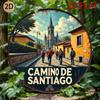 HD Blikbord Camino De Santiago Pelgrimsroute Rond Metalen Wandkunst Reizen Wandelaar Decor voor Huis Kantoor