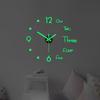 DIY Cyfrowy Salonowy Zegar Ścienny Świecący 3D Bezramowy Zegar Ścienny Naklejki Wyciszający Zegar do Sypialni Biuro Dekoracja Ścienna