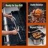 Silver Rotisserie Spit Rod 304 Stainless Steel Replacement Shaft  Air Fryer Cooking