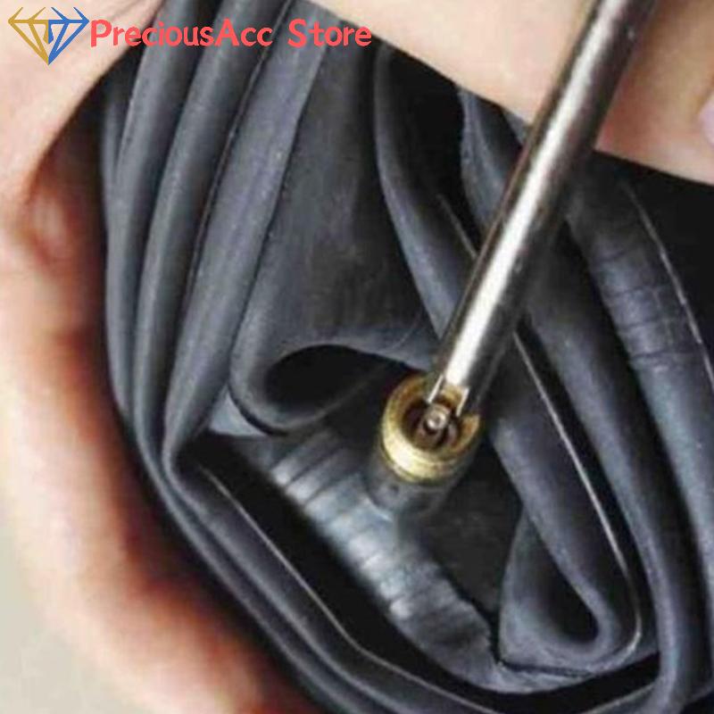Tire Valve Core Removal Tools Wrench Plastic Handle Iron Plated Wrench Core Repair Hand Tool for Car Bike Bicycle Motorcycle