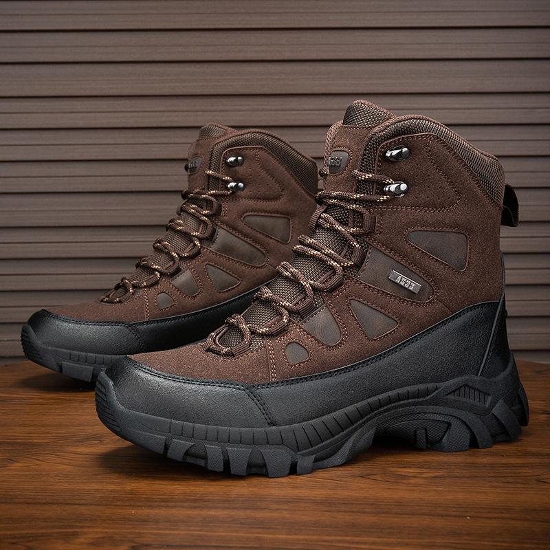 

2025 Men s Plus Size Combat & Hiking Boots - Mid-High Top Outdoor Military Style 43