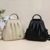 Pleated Stitching Backpack Multifunctional Handbag Travel Women's Bag