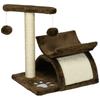 Cat Tree, Cat Tower for Kittens with Rotatable Top Bar, Sisal Scratching Post, Tunnel, Dangling Balls - Brown