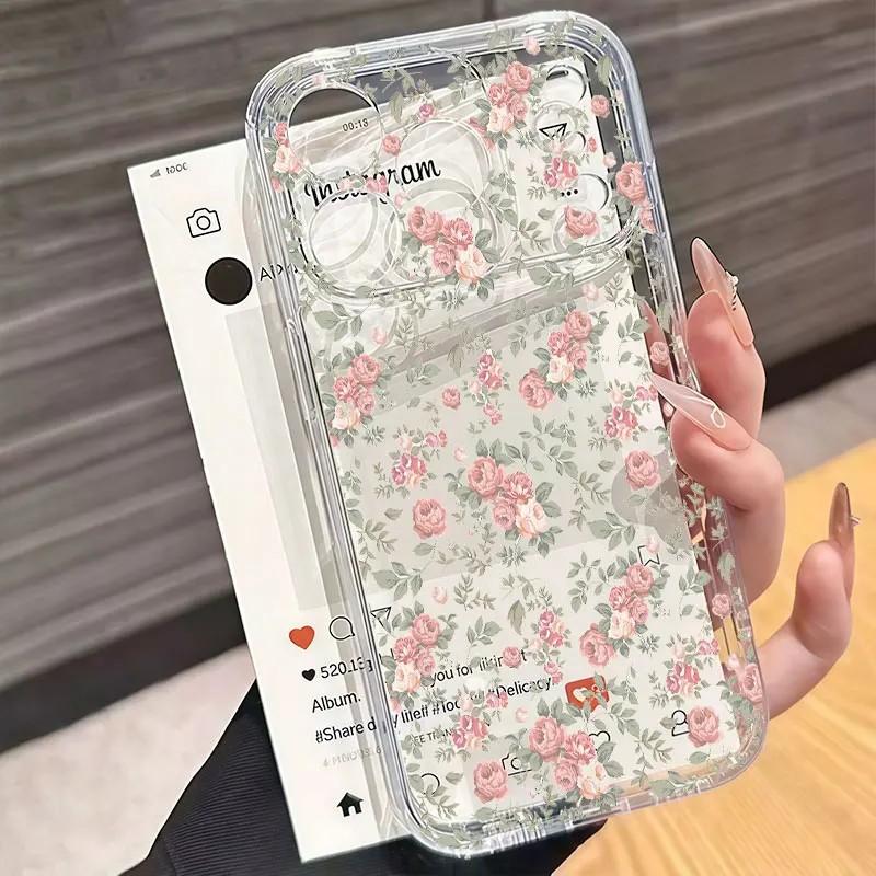 Tulip Rose Floral Phone Case For Xiaomi Redmi Note 15 15C 14 13 12 12S 12C 11 10 10C 13C 10s A2 A3 Pro Plus 4G 5G Soft TPU Cover