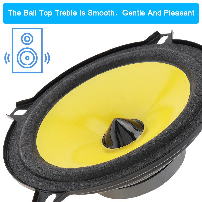 2pcs 5 Inch 400W Full Range Frequency Car Speakers Heavy Mid-bass Ultra-thin Modified Speaker with Non-destructive InstallationGood product
