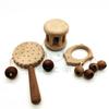 Wooden Baby Toys, Rattle, Teething Toy, Baby's 100-Day And First Birthday Photo Props, Accessories, Toy Wooden Ring